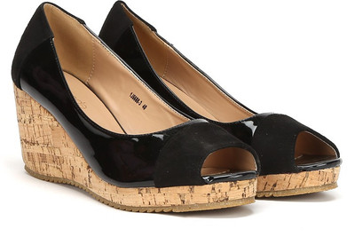 

Tresmode Women Black Wedges