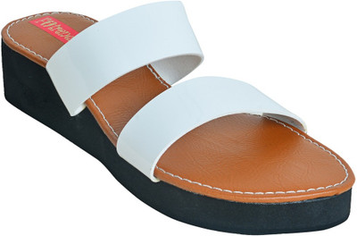 

Footrendz Women White Wedges