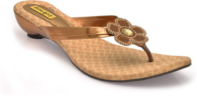 

Indirang Women Gold Flats