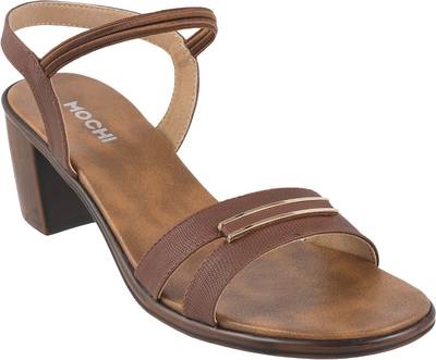 Mochi Women Tan Heels