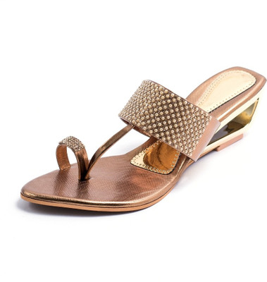 Hepburnette Women Gold Wedges