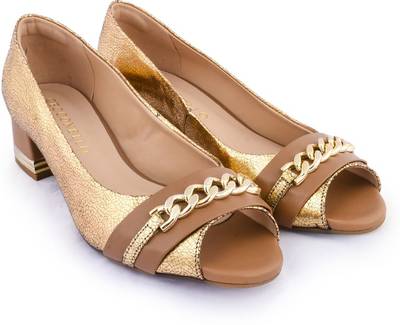 Cecconello Women Brown/Gold Heels