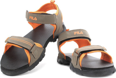 

Fila Men Lt Brn, Orn Sports Sandals