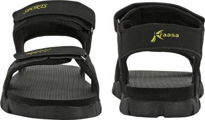 Kraasa Men Black::Yellow Sandals