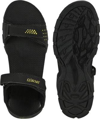 Kraasa Men Black::Yellow Sandals