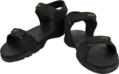 Kraasa Men Black::Yellow Sandals