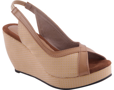 

Adorn Women Beige Wedges