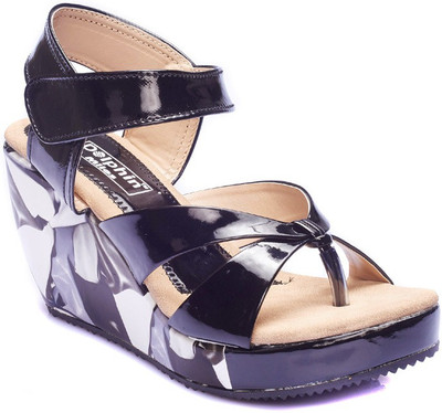 

Dolphin Miles Women Black Wedges