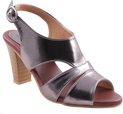 

Adorn Women Gunmetal Heels