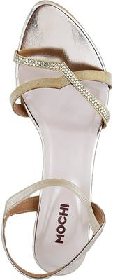 Mochi Women 15,Gold Heels