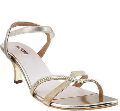 Mochi Women 15,Gold Heels