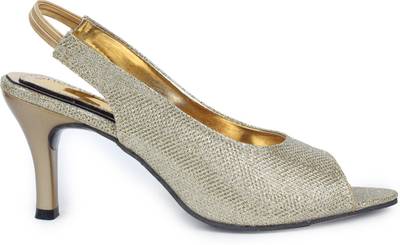 Shoetopia Women Golden Heels