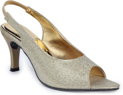 Shoetopia Women Golden Heels