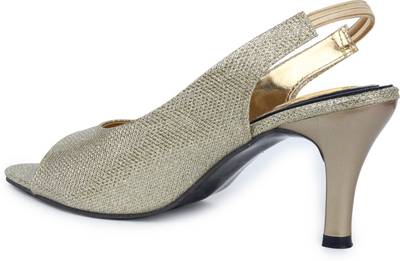Shoetopia Women Golden Heels