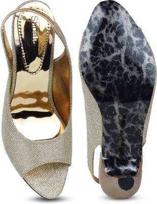 Shoetopia Women Golden Heels