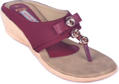 

Pipilika Women Maroon Wedges