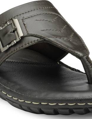 Teakwood Men Black Sandals