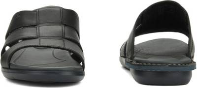 Clarks Men Black Leather Sports Sandals