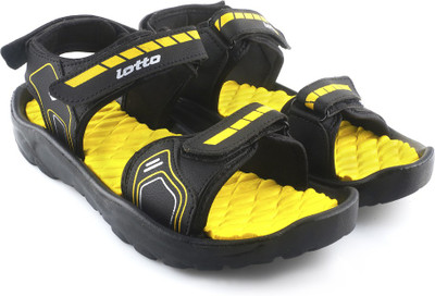 

Lotto Men Black/Yellow Sports Sandals