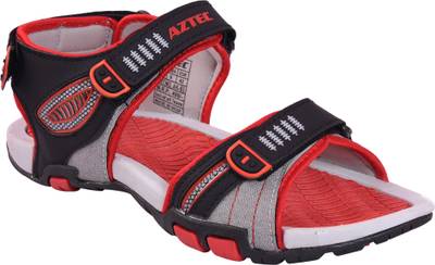 Aztec Men Grey, Red Sandals