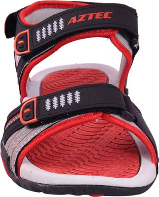 Aztec Men Grey, Red Sandals
