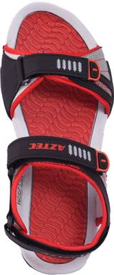 Aztec Men Grey, Red Sandals