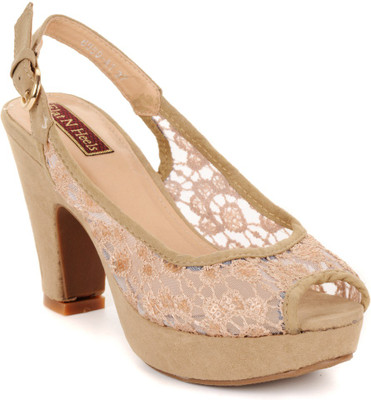 

Flat n Heels Women Khaki Heels