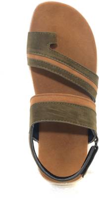 Shoegaro Men Mehndi Green Sandals