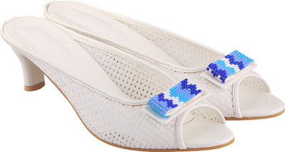

Go India Store Women WHITE Heels