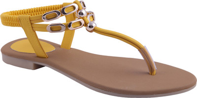 

Adorn Women Yellow Flats