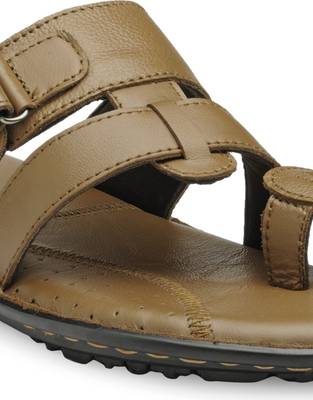 Teakwood Men Black Sandals