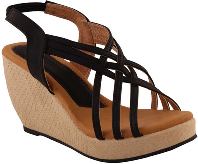 

Adorn Women Black, Brown Wedges