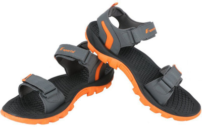

Fsports Men Grey Orange Sandals