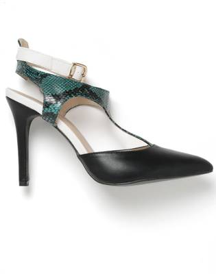 Dressberry Women Black::Green Heels