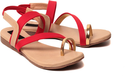 

Bare Soles Women red Flats