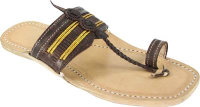 eKolhapuri Men Dark Brown Sandals