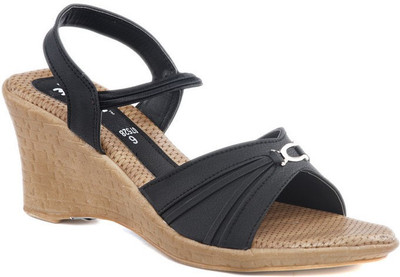 

Dolphin Miles Women Black Wedges