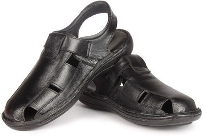 K2 Leather Men Black Sandals