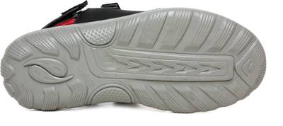 Walkline Men Black Sports Sandals