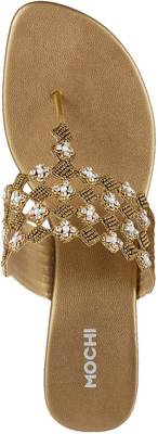 Mochi Women 28,Antiq-Gold Heels