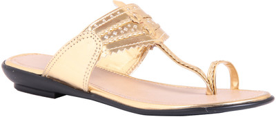 

Adorn Women Gold Flats