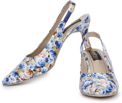 Sapatos Women ST-145-Multi Printed Black Heels