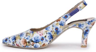 Sapatos Women ST-145-Multi Printed Black Heels