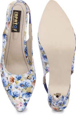 Sapatos Women ST-145-Multi Printed Black Heels