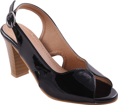 Adorn Women Black Heels