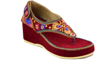 

Myra Women Maroon Wedges