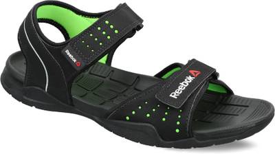 Reebok Men BLACK/NEON GREEN Sports Sandals
