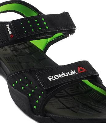 Reebok Men BLACK/NEON GREEN Sports Sandals
