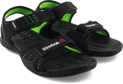 Reebok Men BLACK/NEON GREEN Sports Sandals