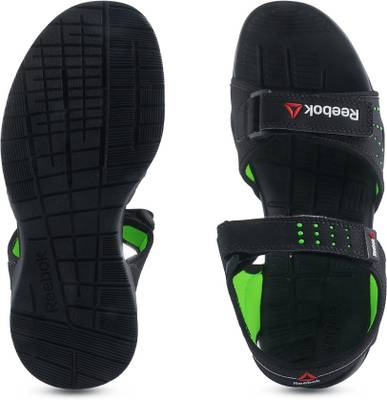 Reebok Men BLACK/NEON GREEN Sports Sandals